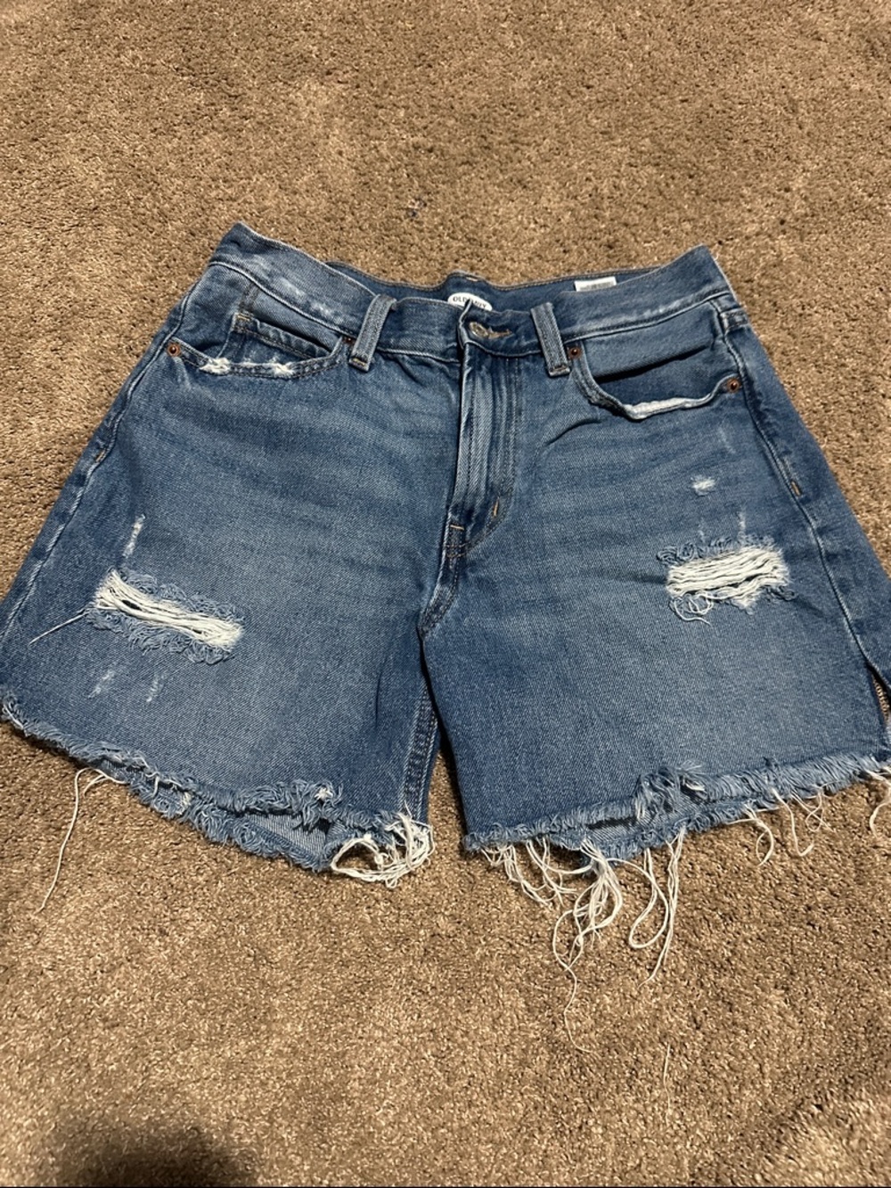 Old Navy Distressed Blue Denim Shorts